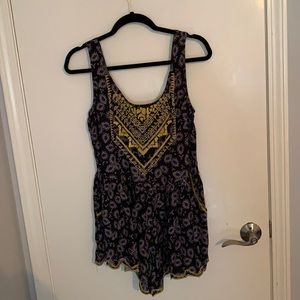 Boho Open Back Romper